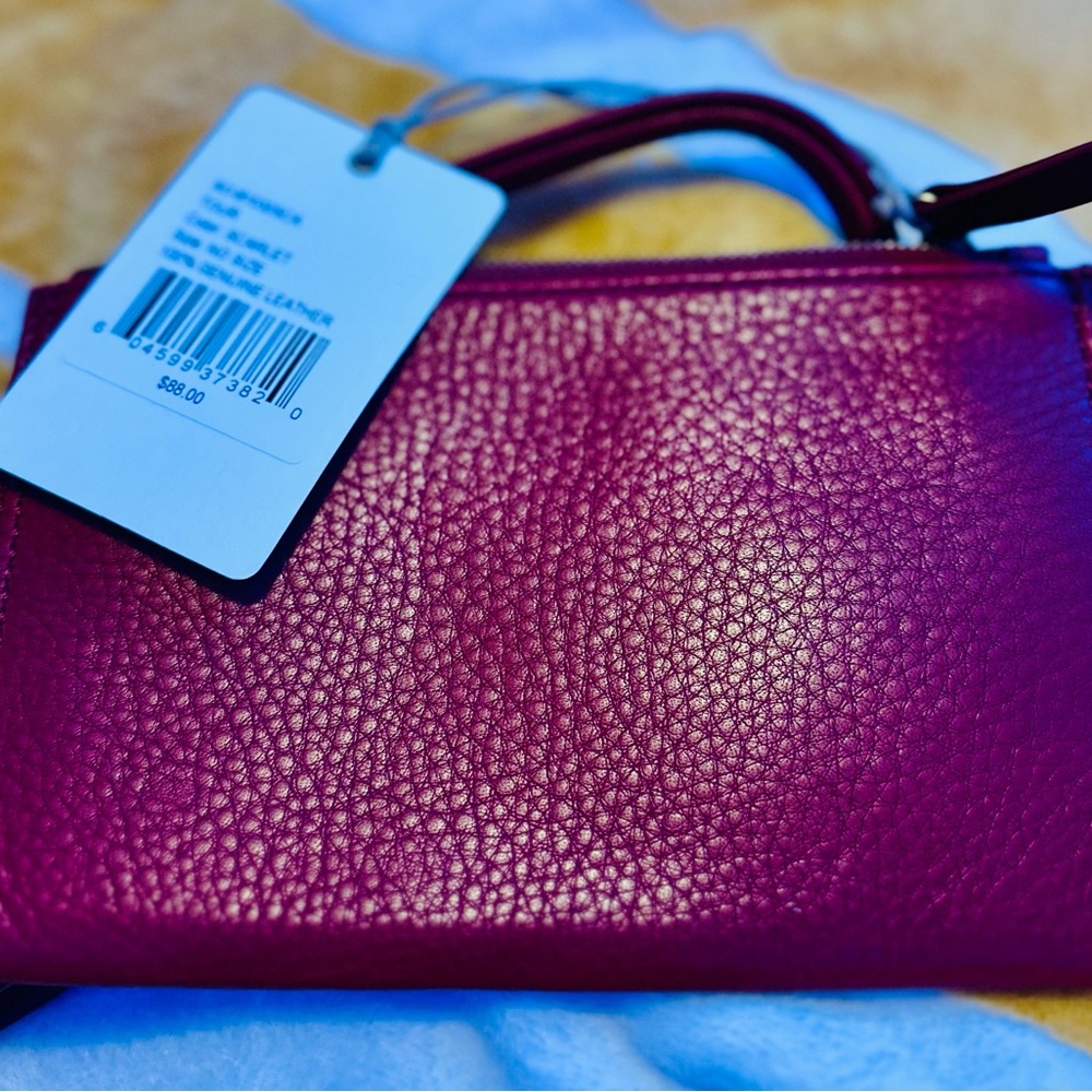 HOBO Rich Burgundy Leather Wristlet, Scarlet